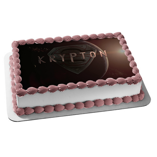 Krypton Superman's Logo Edible Cake Topper Image ABPID54417
