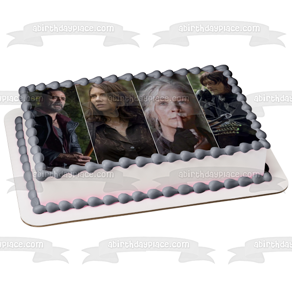The Walking Dead Negan Maggie Carol Daryl Edible Cake Topper Image ABPID54431