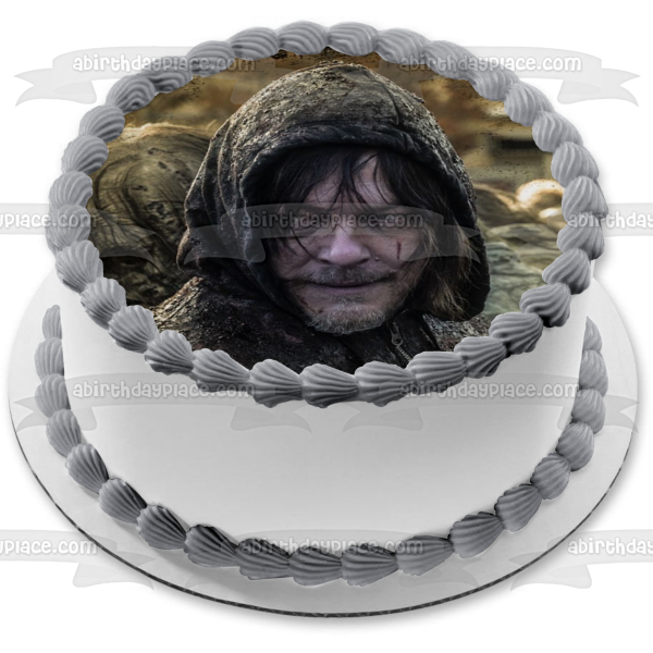 Imagen comestible para decoración de tarta de Daryl y Zombies de The Walking Dead ABPID54434 