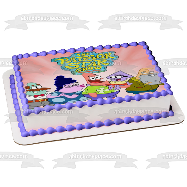 The Patrick Star Show Bunny Star Cecil Star Squidina Star Edible Cake Topper Image ABPID54508
