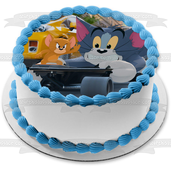 Tom & Jerry In New York Tom and Jerry on a Skateboard Edible Cake Topper Image ABPID54524