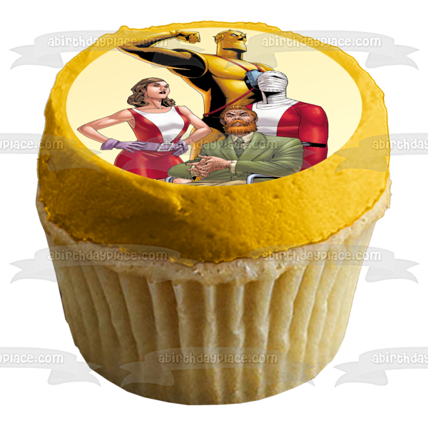 Doom Patrol Cyborg Robotman Elasti-Girl Negative Man Mr. Nobody Edible Cake Topper Image ABPID54412