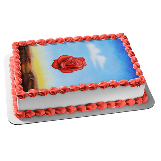 Salvador Dali Oil Painting Meditative Rose Edible Cake Topper Image ABPID00412