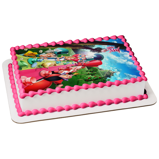Alice In Wonderland Tea Party the Mad Hatter and Friends Edible Cake Topper Image ABPID00746