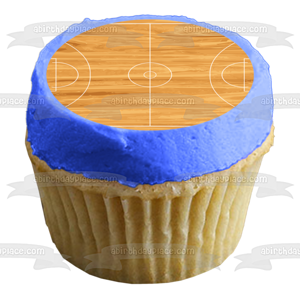 Basketball Court Customizable Edible Cake Topper Image ABPID00174