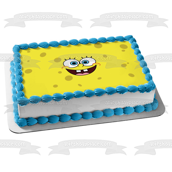 SpongeBob SquarePants Face Edible Cake Topper Image ABPID00484