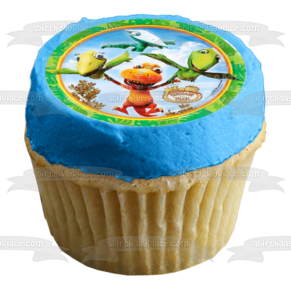 Dinosaur Train Buddy Tiny Mr. Pteranodon and Mrs. Pteranodon Flying Edible Cake Topper Image ABPID00558