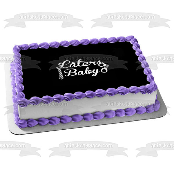 Decoración comestible para tarta con diseño de esposas y corbata de bebé de Cincuenta sombras de Grey ABPID00608 