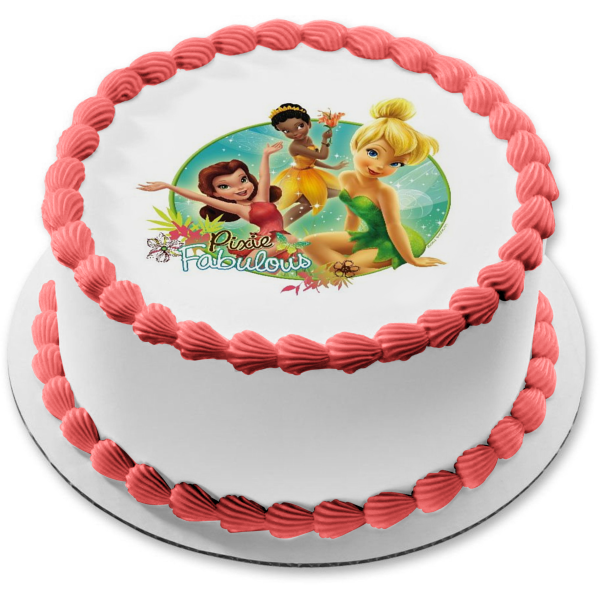 Fairies Tinker Bell Pixie Fabulous Edible Cake Topper Image ABPID00764
