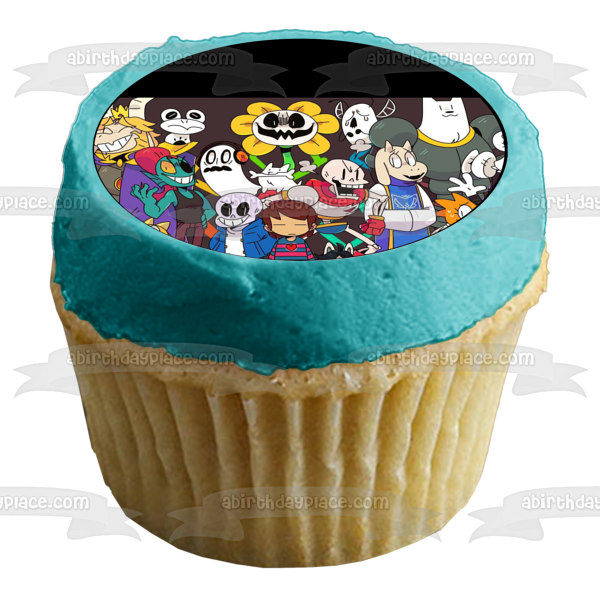 Undertale No Vacation Time Sans Pacifist Edible Cake Topper Image ABPID00846