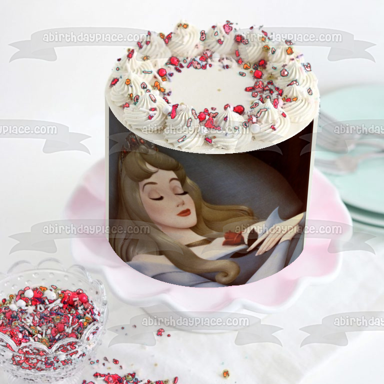 Sleeping Beauty Briar Rose Princess Aurora Edible Cake Topper Image ABPID00059