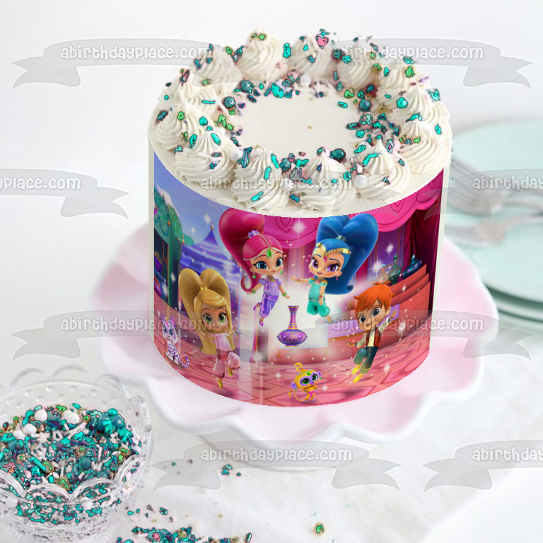 Shimmer and Shine Leah Zac Tala Nahal Edible Cake Topper Image ABPID00072