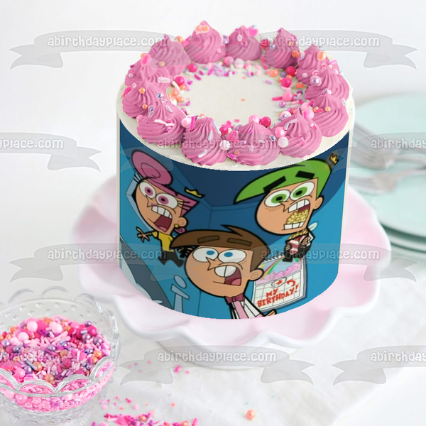 The Fairly Odd Parents Wanda Cosmo Timmy Edible Cake Topper Image ABPID00149