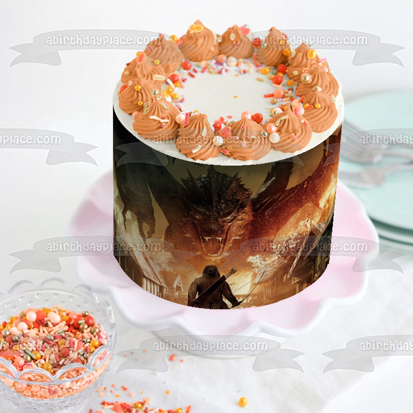 The Hobbit: The Battle of the Five Armies Smaug the Dragon Edible Cake Topper Image ABPID00166