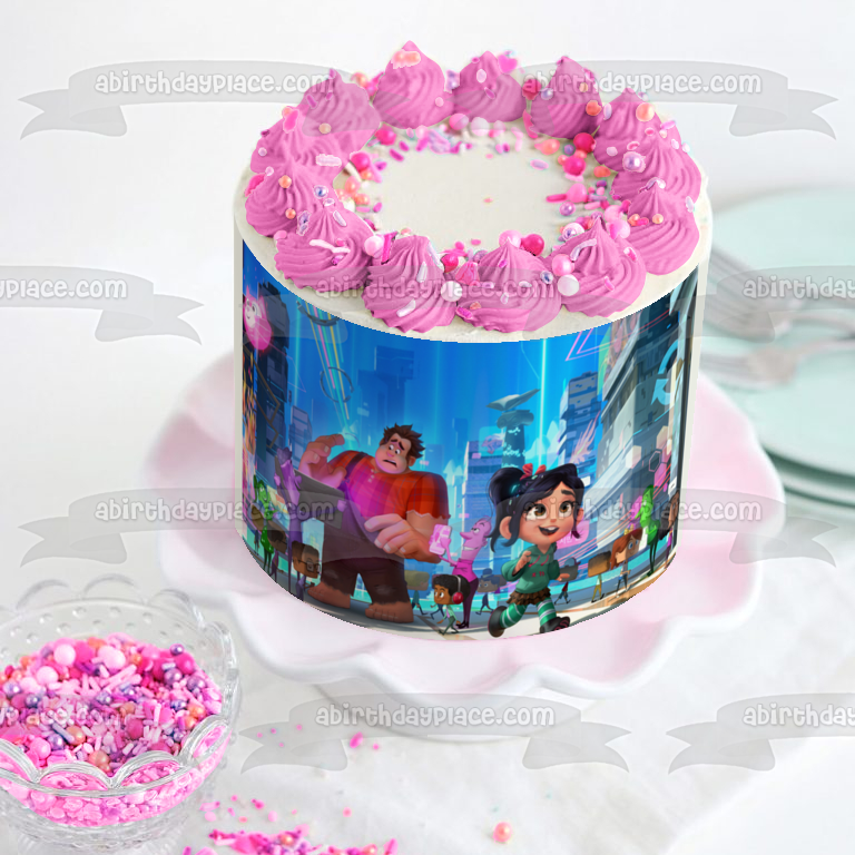 Wreck-It-Wralph 2 Ralph Breaks the Internet Vanellope Von Shweetz Edible Cake Topper Image ABPID00233