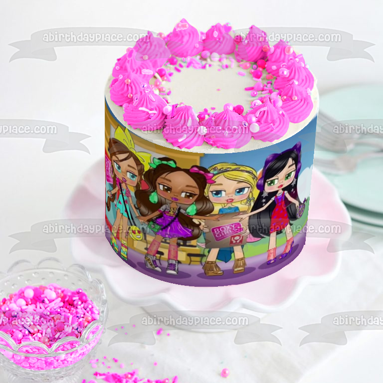 Boxy Girls Hazel Nomi Brooklyn Riley Edible Cake Topper Image ABPID00339