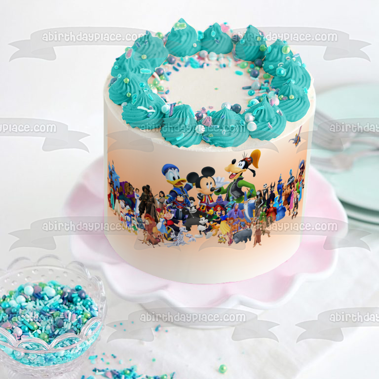 Assorted Characters Mickey Donald Goofy Dumbo the Little Mermaid Edible Cake Topper Image ABPID00441