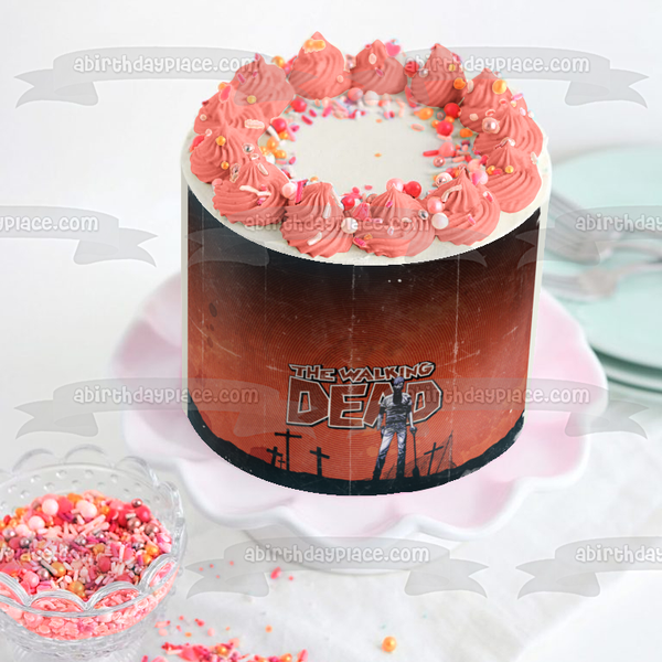 The Walking Dead Graphic Novel Zombies Edible Cake Topper Image ABPID00556