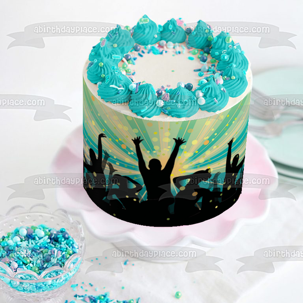 Dance Celebration Party Rave Club Edible Cake Topper Image ABPID00583