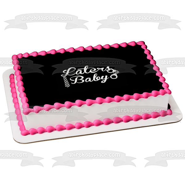 Decoración comestible para tarta con diseño de esposas y corbata de bebé de Cincuenta sombras de Grey ABPID00608 