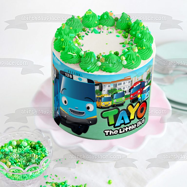 Tayo the Little Bus 120 Edible Cake Topper Image ABPID00725