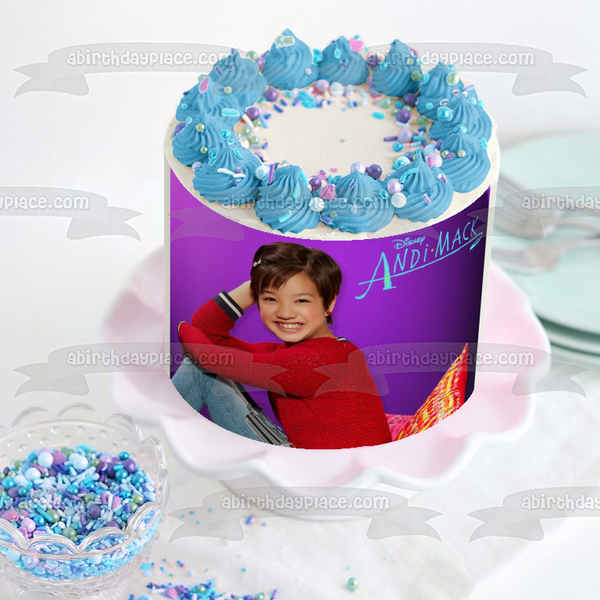 Andi Mack Purple Wall Background Edible Cake Topper Image ABPID00769
