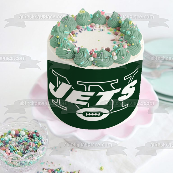 New York Jets Logo Professional Sports American Football NFL Edible Cake Topper Image ABPID00771