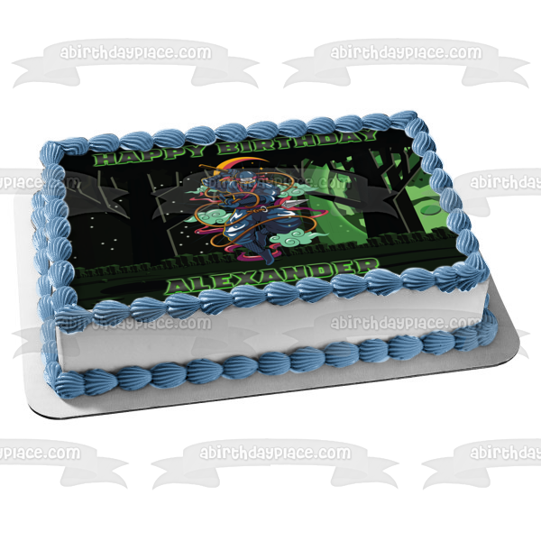 Ninja Night Scene Edible Cake Topper Image ABPID54616