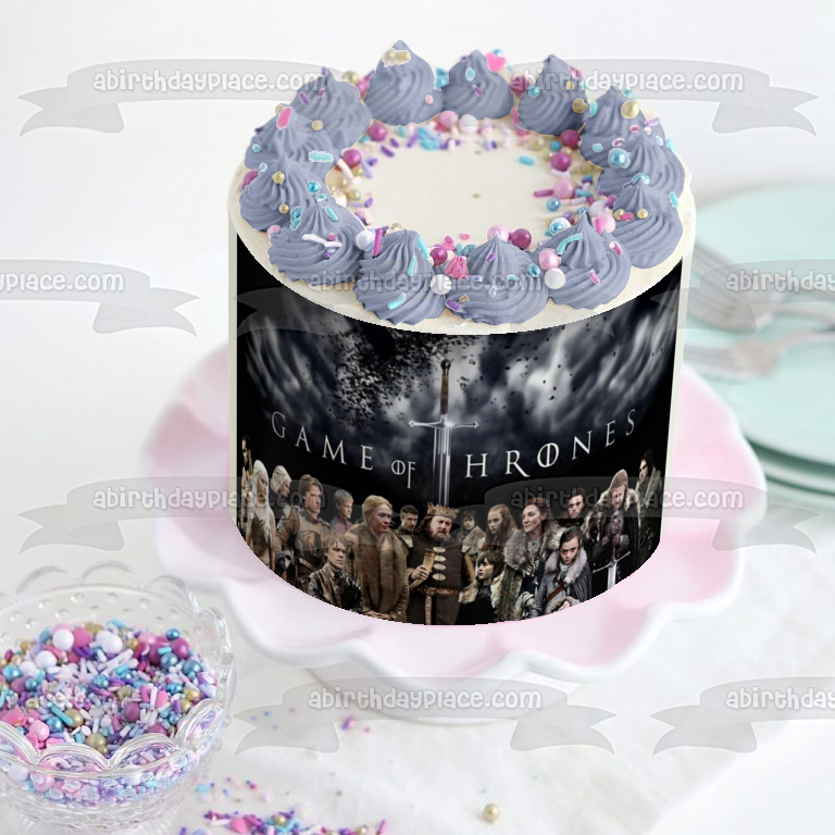 Game of Thrones Jamie Lannister Daenarys Tarrigan Arya Stark and Tyrion Lannister Edible Cake Topper Image ABPID00785