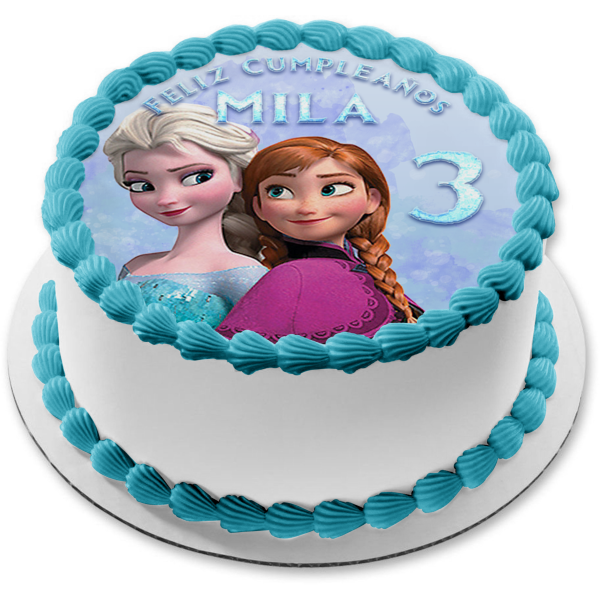Frozen Anna and Elsa Edible Cake Image Cake Topper – Cakes For Cures