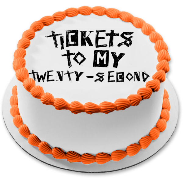Tickets to My Twenty-Second Machine Gun Kelly Album Edible Cake Topper Image ABPID54620