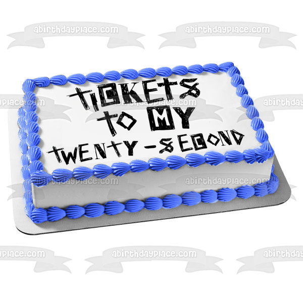 Tickets to My Twenty-Second Machine Gun Kelly Album Edible Cake Topper Image ABPID54620