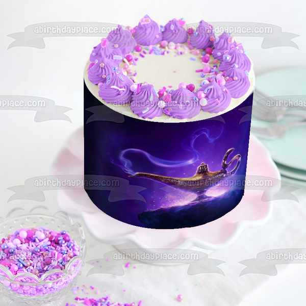 Aladdin's Genie Lamp Edible Cake Topper Image ABPID00945