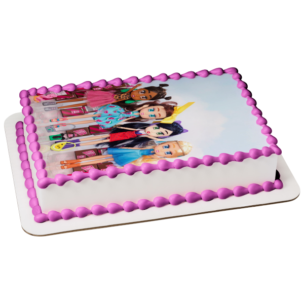 Boxy Girls Kiki Riley Nomi Brooklyn and Their Accessories Edible Cake Topper Image ABPID00960