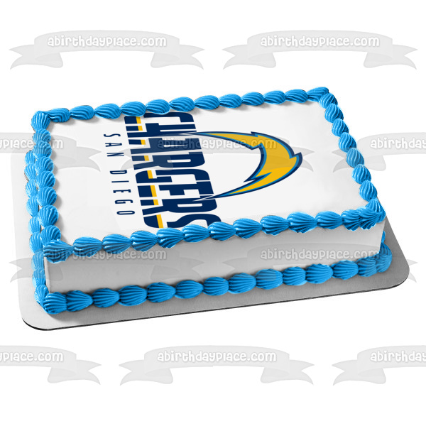 San Diego Chargers Logo NFL Edible Cake Topper Image ABPID01058