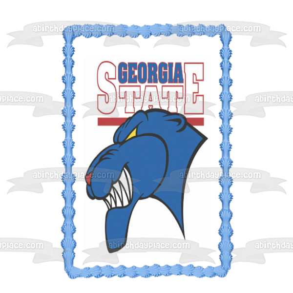 Georgia State Panthers Logo NCAA Edible Cake Topper Image ABPID01083