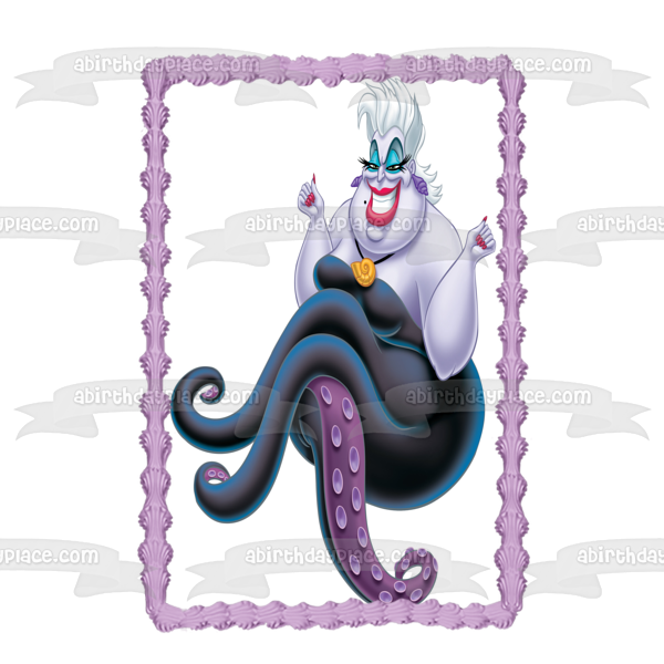 The Little Mermaid Ursula Edible Cake Topper Image ABPID01115