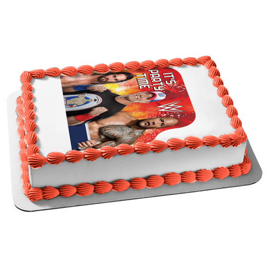 WWE World Wrestling Entertainment The Rock y Seth Rollins Imagen comestible para decoración de tarta ABPID01176 