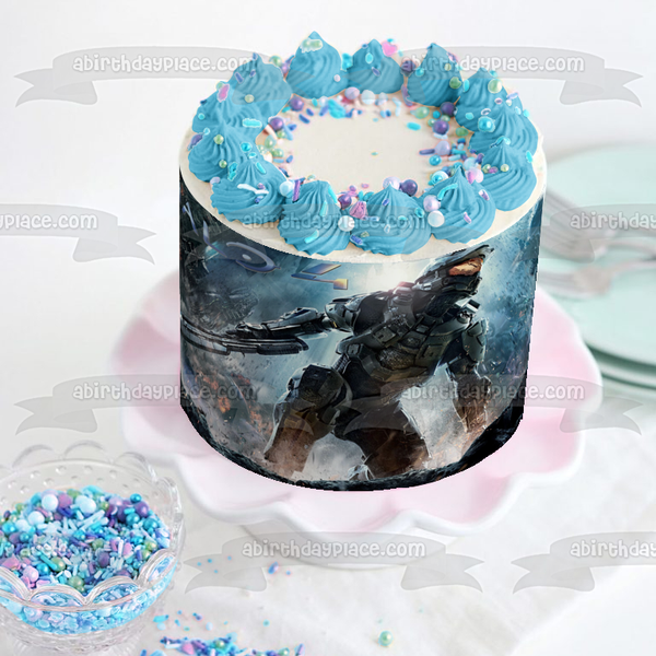 Halo 4 Master Chief Edible Cake Topper Image ABPID01178