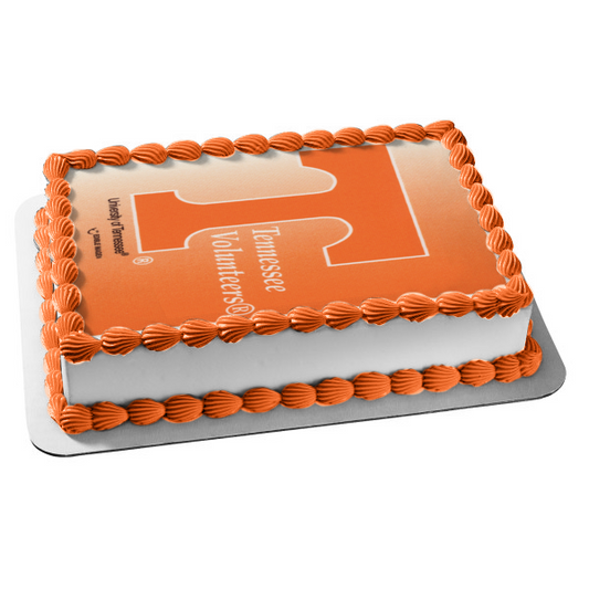 Imagen comestible para decoración de tarta con el logotipo de los voluntarios de Tennessee de la Universidad de Tennessee ABPID01281 
