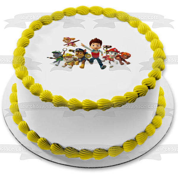 Paw Patrol Skye Rocky Chase Ryder and Zuma Edible Cake Topper Image ABPID01254