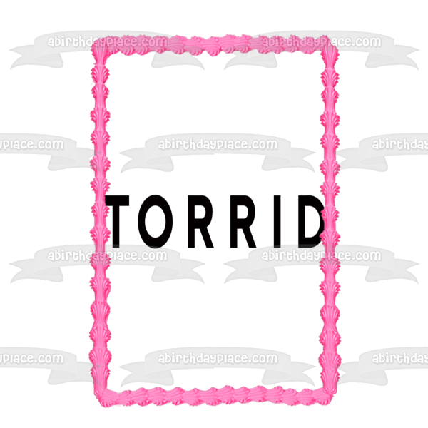 Torrid Logo Black Edible Cake Topper Image ABPID01492