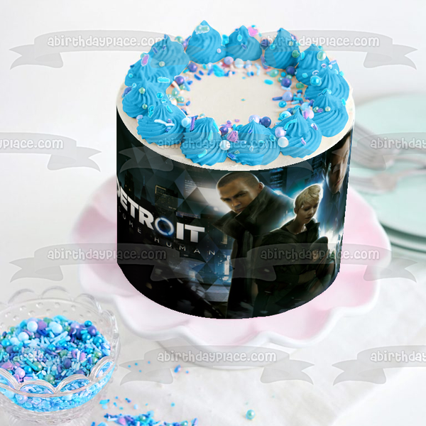 Detroit Become Human Markus Kara and Connor Edible Cake Topper Image ABPID01496