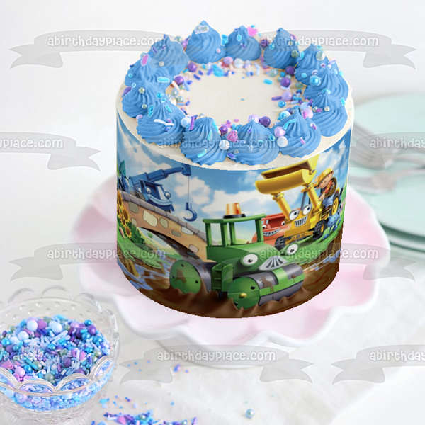 Bob the Builder Scoop Muck Lofty and Roley Edible Cake Topper Image ABPID01548
