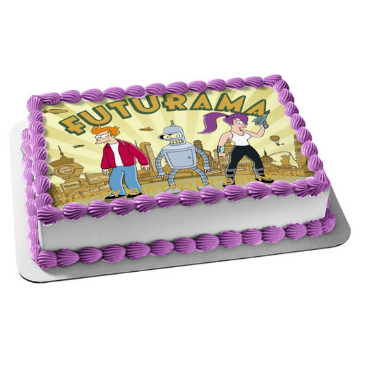 Futurama Philip J. Fry Bender Leela Imagen comestible para decoración de tarta ABPID01619 