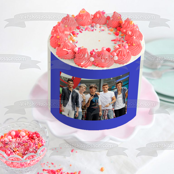 One Direction Niall Horan Liam Payne Harry Styles Louis Tomlinsonband and Zayn Malik Edible Cake Topper Image ABPID01581