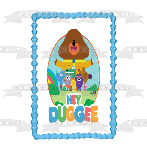 Hey Duggee Betty Happy Rolly Tag Norrie Enid and Tino Edible Cake Topper Image ABPID01624