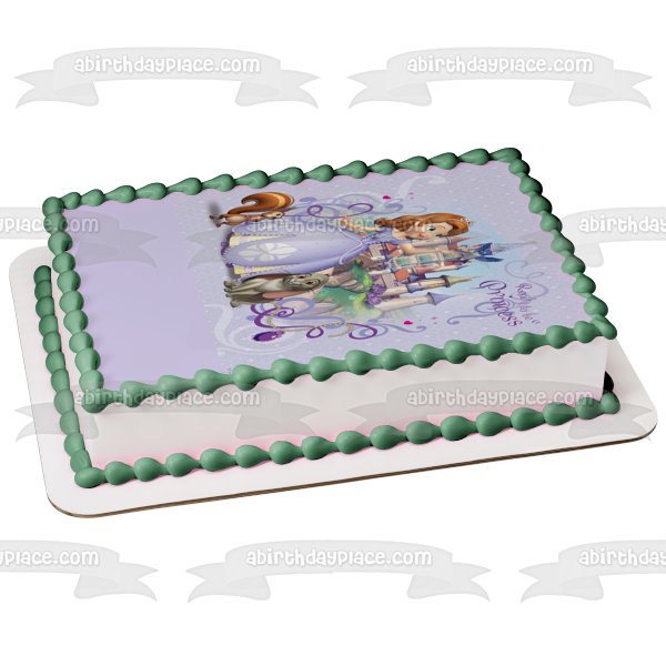 Sofia the First Princess Castle Edible Cake Topper Image ABPID01637