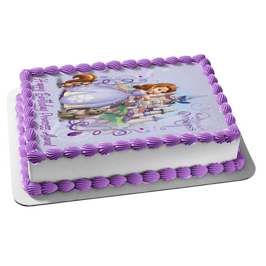 Decoración comestible para tarta con castillo de la Primera Princesa Sofía, imagen ABPID01637 