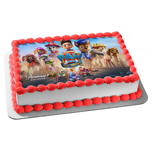 Paw Patrol: The Movie Rubble Rocky Skye Marshall Chase Everest Liberty Zuma Ryder Edible Cake Topper Image ABPID54626